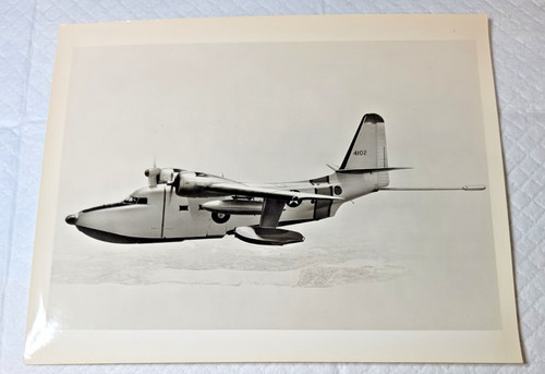 Vintage 8X10 Photo Grumman SA-16B ALBATROSS Aircraft In Flight Tail No. 4102