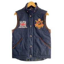 Polo Ralph Lauren Vest Blue/Navy/Red Leather Pony Size M RARE