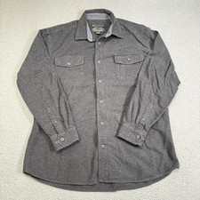 Grizzly Mountain Shirt Mens 2XL Gray Flannel Button Front Long Sleeve Casual