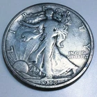 1918-D Walking Liberty Half Dollar Beautiful Coin Rare Date