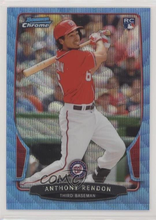 2013 Bowman Draft Chrome Blue Wave Refractor Anthony Rendon #5 9n2