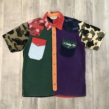 BAPE Camo Crazy Short Sleeve Shirt a bathing ape NIGO Size S