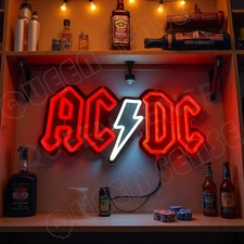 16"x8" AC DC ACDC LED Neon Sign With Dimmer USB Powered Light Decor Wall VL