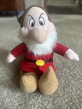 Disney Store Grumpy Snow White Seven Dwarfs Mini Bean Bag Plush 8 inch NWT