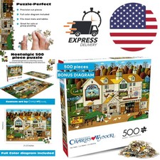 Adult 500 Piece Jigsaw Puzzle The Farm Includes Full Color Reference Poster