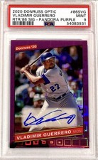 2020 Donruss Optic Vladimir Guerrero PANDORA PURPLE /5 AUTO PSA 9 MINT