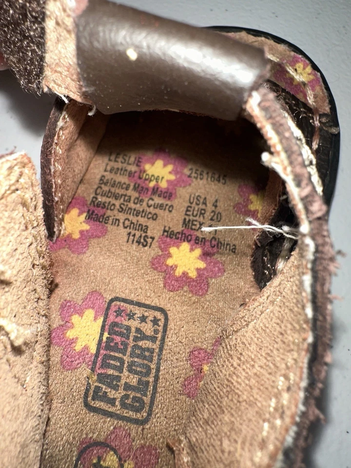 Lindo Sandalia de Bebé Marrón Gloria Desteñido Talla 4c Niño Niña Zapatos Foto 4 de 4