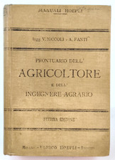 PRONTUARIO DELL'AGRICOLTORE E DELL'INGEGNERE AGRARIO Niccoli Manuale Hoepli 1920