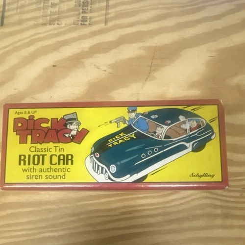 Schylling Dick Tracy Classic Tin Riot Car Authentic Siren Sound Tin 2008