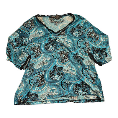 Impressions 1X Half Sleeve Blue Pullover Shirt