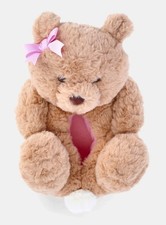 Wonder Nation Toddler Girls Plush Fluffy Teddy Bear Slippers Size Toddler 7/8