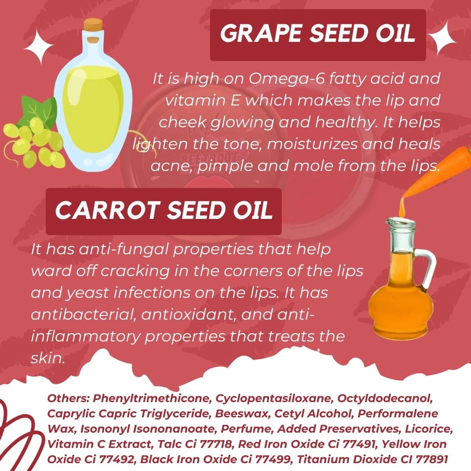 Echte Rote-Bete Lippen- Und Wangen-Tönung Für Trockene Lippen 15g - Bild 4 von 4