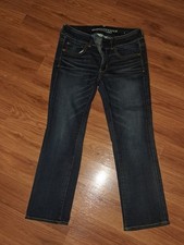 American Eagle Women  s Artist Crop Blue Jeans Size 0