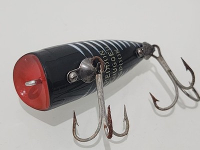 Vintage Heddon Chugger Spook 9542 XBW Black Shore Minnow Topwater