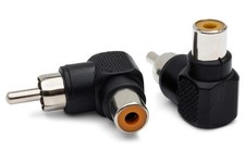 Hosa GRA-259 2PK Right Angle RCA F to RCA M 