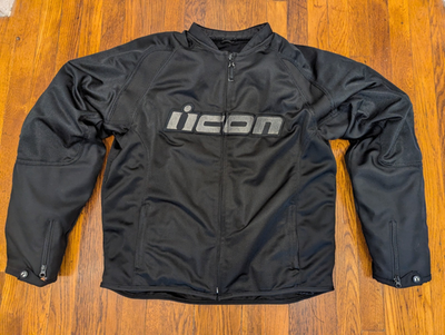 Icon Hooligan 2 Stealth Motorcycle Jacket CE Armored w Thermal