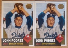 2001 TOPPS ARCHIVES #21 BROOKLYN DODGERS JOHN PODRES JOHNNY [2] 1953 MINT 06554