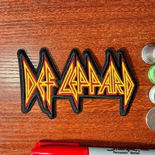 Def Leppard Patch 80s Hard Glam Arena Rock Music Embroidered Iron On 2.5x4.25"