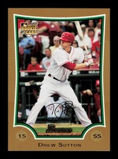 2009 Bowman Draft Picks & Prospects #BDP34 Drew Sutton Gold Rookie Cincinnati