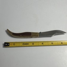 Vintage Inox Toledo Andujar Single Blade Folding Pocket Knife Rare Curved