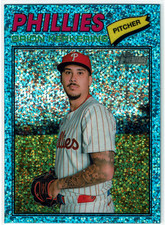 2026 Topps Heritage - Orion Kerkering #300 Chrome Light Blue Sparkle (SP)