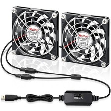 WWathai 2pcs 80mm x 10mm USB Computer Fan, USB Fans for Cooling Receiver DVR ...