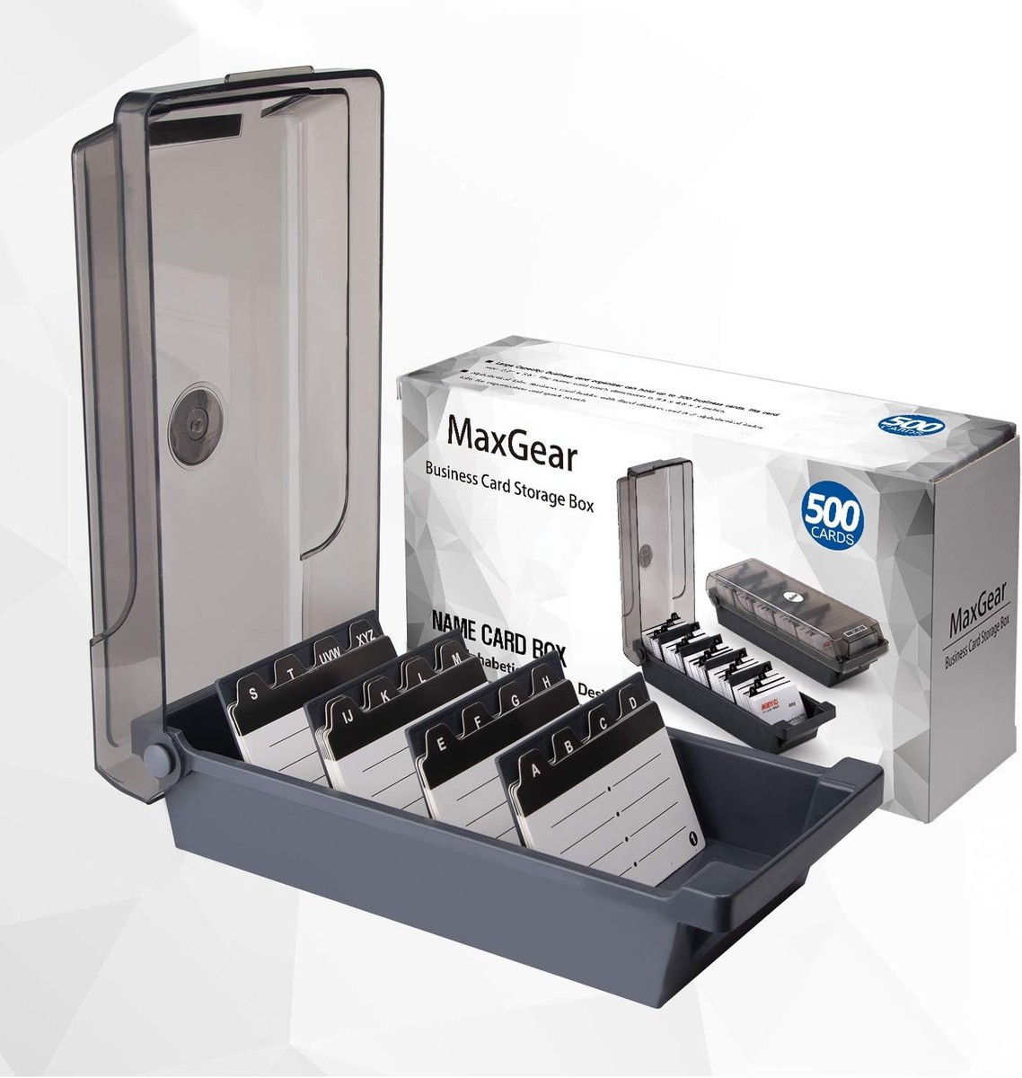 Business Card Holder Box File Storage Index Organizer Rolodex
