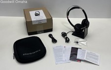 Plantronics B825 Voyager Focus UC Headset, USB  Dock IOB READ DESCRIPTION  