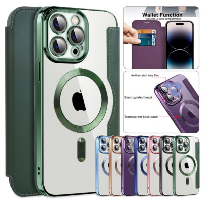 Leather+TPU Magnetic Flip Card Holder Phone Case For iPhone 17 Pro Max1615141312
