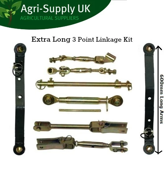 3 POINT LINKAGE KIT EXTRA LONG - Kubota B Series Iseki Compact Tractor Cat 1