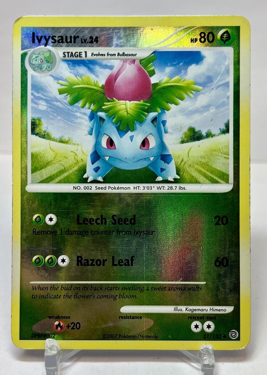 2007 Pokemon Card Ivysaur 51/132 Secret Wonders Reverse Holo Light/Moderate Play