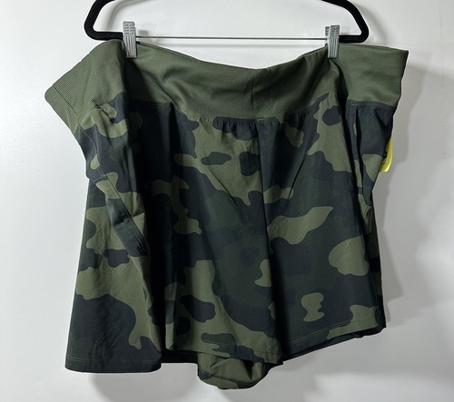 All In Motion Womens Plus Size 4X Camo Comfort Shorts Zip Pockets Cinch Waist - Picture 2 of 10