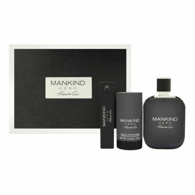 Kenneth Cole Mankind Hero for Men 3 PC Set 3.4 oz EDT SP, 0.5 oz EDT, 2.6 oz Deo