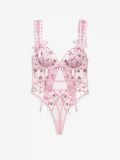 Victoria's Secret For Love  Lemons Maisie Teddy Bodysuit Color Pink M