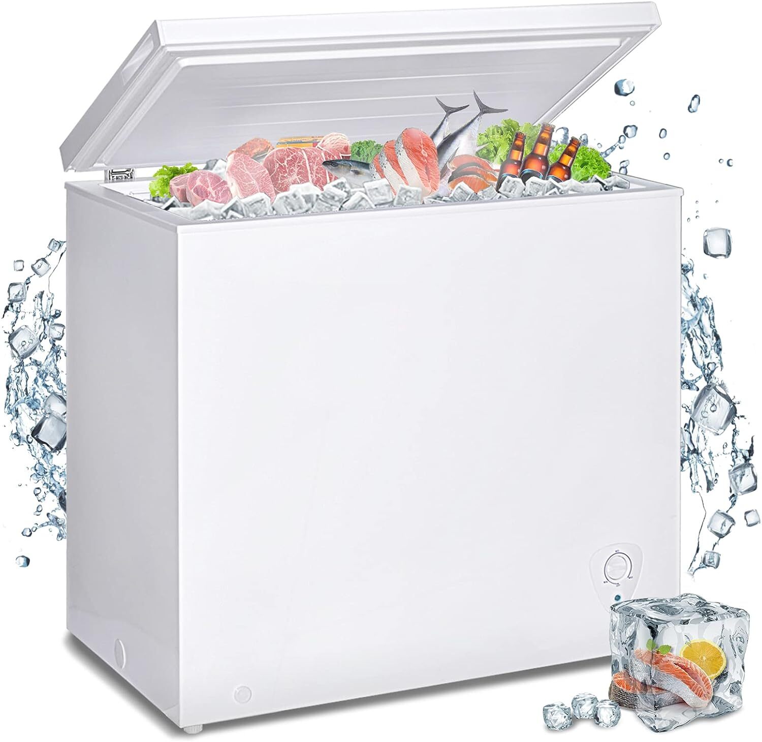 Smad 7.0 Cu Ft Chest Freezer  Upright Deep Freezer for Home 