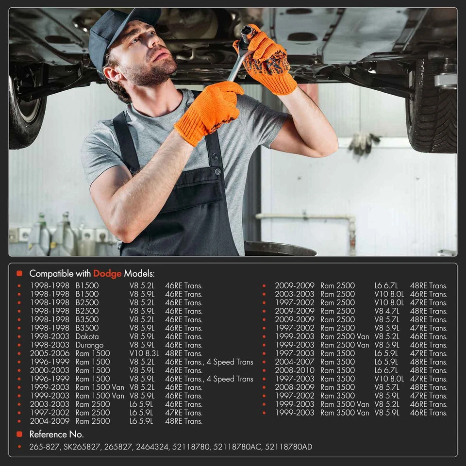 Pan de aceite de transmisión con tapón de drenaje para Dodge B1500 Ram 1500 Ram 2500 Ram 3500 Foto 2 de 4