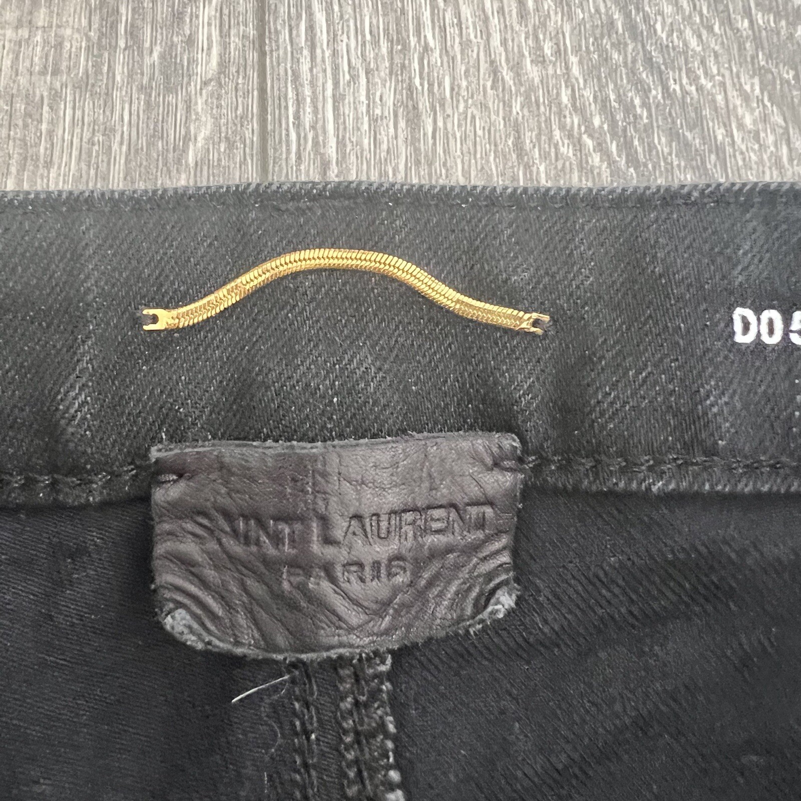 SAINT LAURENT JEANS SKINNY FIT SAINT LORENT IN DENIM STRETCH NERO USURATI