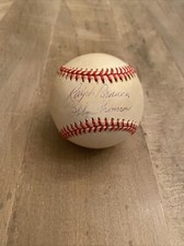 Bobby Thompson and Ralph Branca Signed Rawlings ONL Baseball.  JSA Sticker