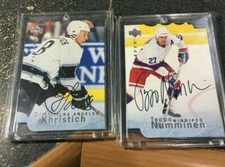 Teppo Numminen autographed Hockey Card 1996 Upper Deck #S68 AND #S36 KHRISTICH