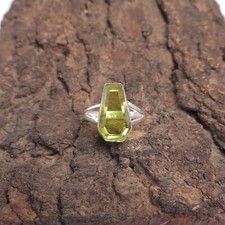 Peridot Gemstone 925 Sterling Silver Ring Handmade Jewelry Ring Gift For Love