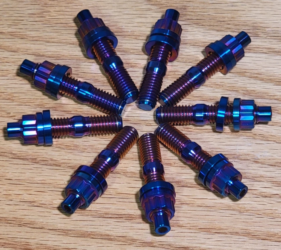 Juego de pernos colector escape admisión serie B/D/F/H Honda/Acura Titanium M8x1,25 mm Foto 3 de 4