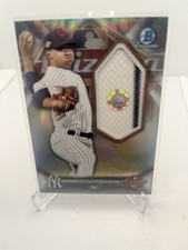 2018 Bowman Chrome Justus Sheffield 2017 AFL Fall Stars Relic Card #35/99