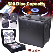 520 Disc CD DVD Organizer PU Lether Storage Case Bag Wallet Album Media Video