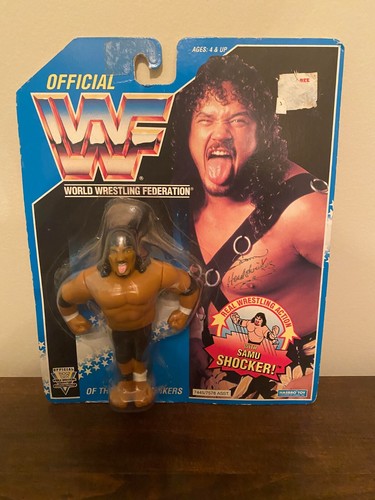 WWF Hasbro Series 10 Samu Headshrinkers Vintage Wr...