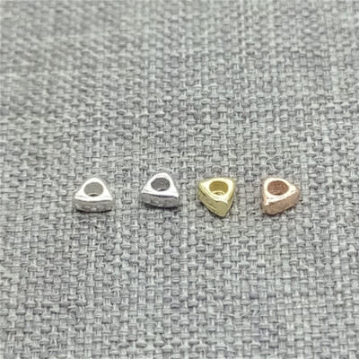 925 Sterling Silver Bulk Tiny Triangle Spacer Beads Rhodium