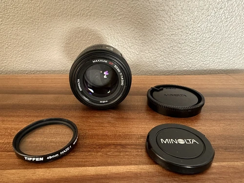 Minolta Maxxum AF (RED) 50mm f/1.4 Lens for Sony A-Mount