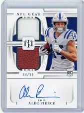 2022 Panini National Treasures Football Dual Relic Auto #RGS-AP Alec Pierce /99