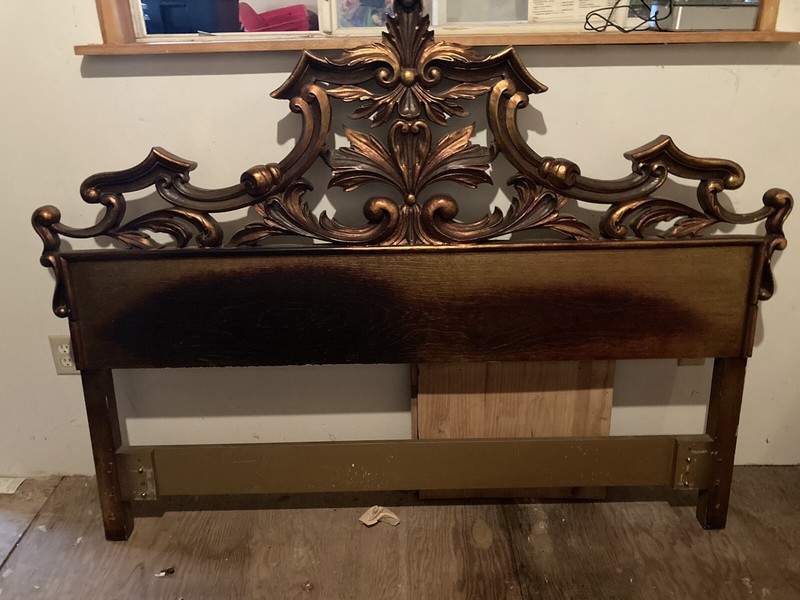Guilted Cast, Antique 1940’s, Gesso, Hand Crafted Karges, Headboard, Furniture R