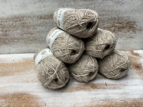 Lot of 6 Fjallalopi YARN Lopi DK SPORT 100% Icelandic wool - 3001 light moorit