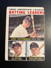 1964 TOPPS BASEBALL #8 A.L. BATTING LEADERS!! CARL YASTRZEMSKI!! $1 SHIPPING!!